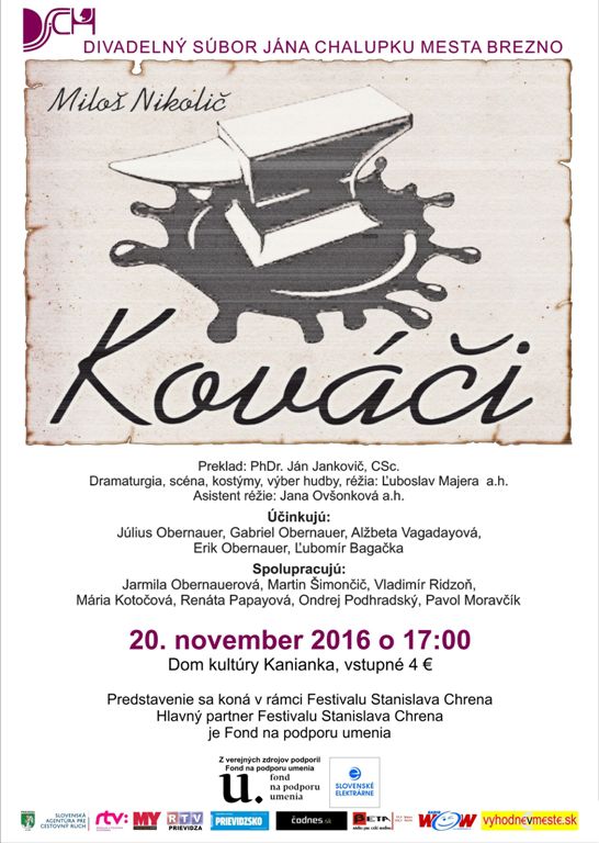 Festival Stanislava Chrena - Kováči - plagát