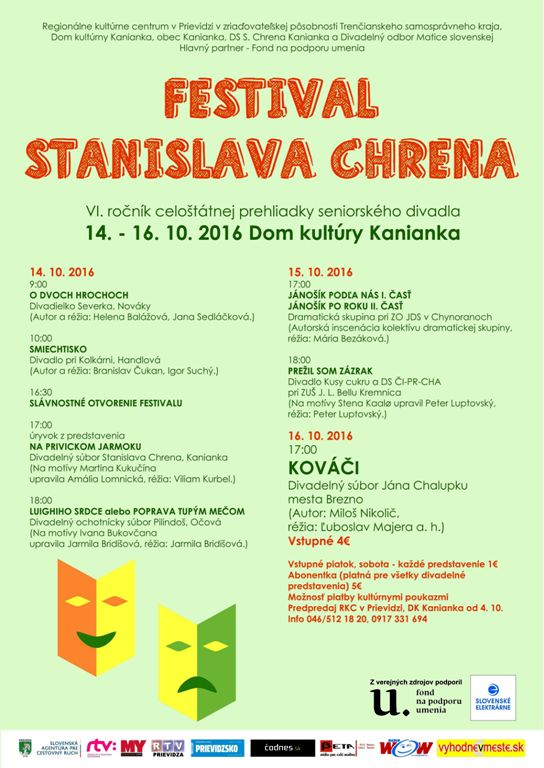 Festival Stanislava Chrena - plagát