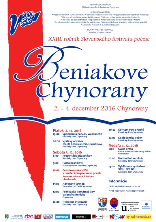 Beniakove Chynorany - plagát