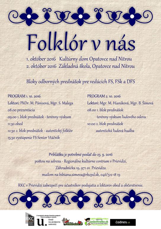 Folklór v nás - plagát