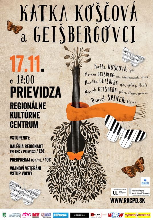 Štvrtok? Jedine koncert! Katka Koščová & Geišbergovci - plagát