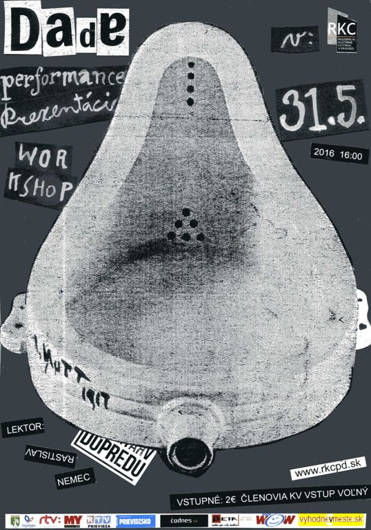 Workshop Vráťme sa dopredu - dadaizmus - plagát