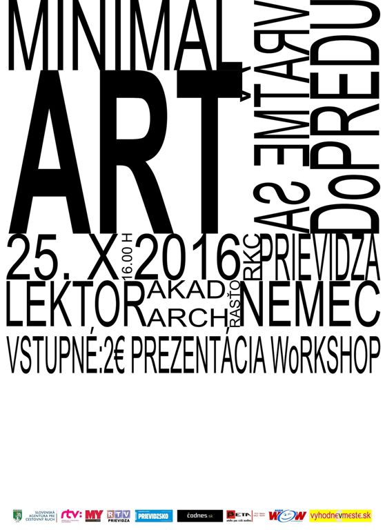 Workshop Vráťme sa dopredu - minimal art - plagát