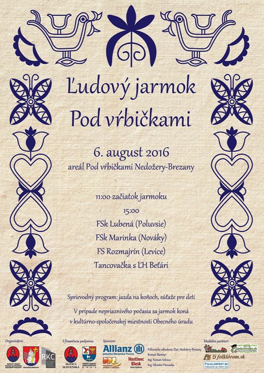 Ľudový jarmok Pod vŕbičkami - plagát