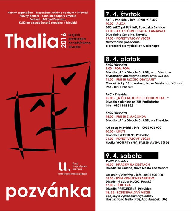 Thalia 2016 - pozvánka