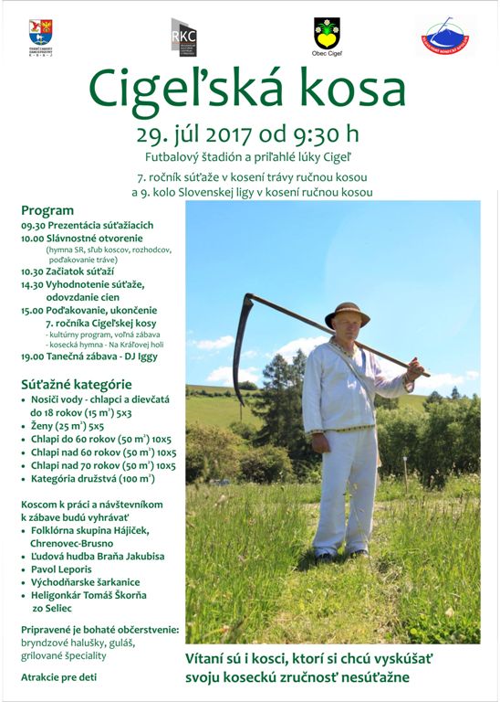 Cigeľská kosa 2017 - plagát