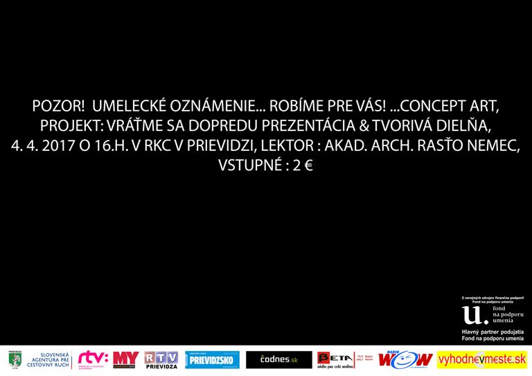 Workshop Vráťme sa dopredu - conceptual art - plagát