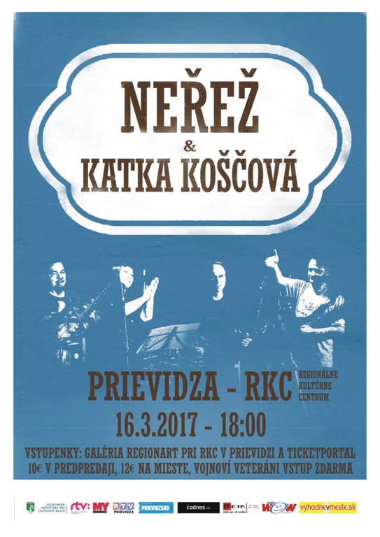 Štvrtok? Jedine koncert! Neřež a Katka Koščová - plagát