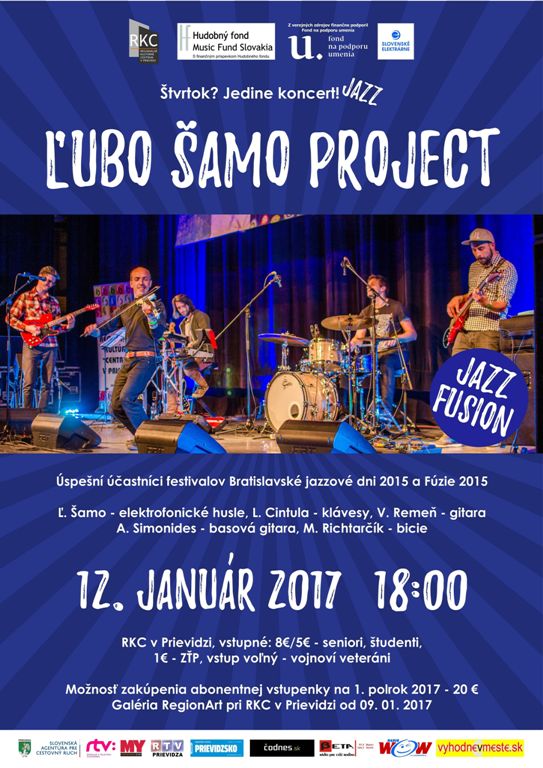 Štvrtok? Jedine koncert! Ľubo Šamo Project - plagát