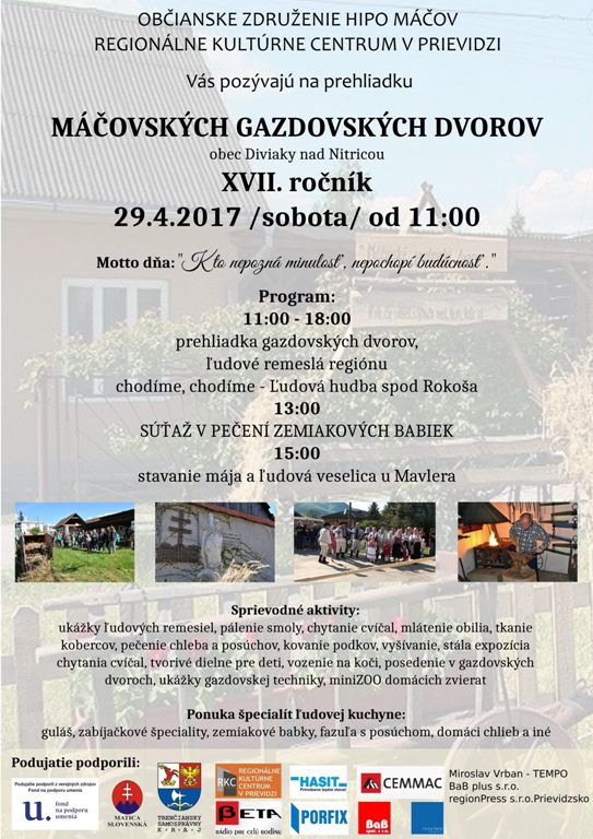 Máčovské gazdovské dvory - plagát