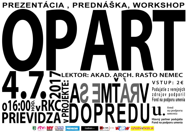 Workshop Vráťme sa dopredu - op art - plagát