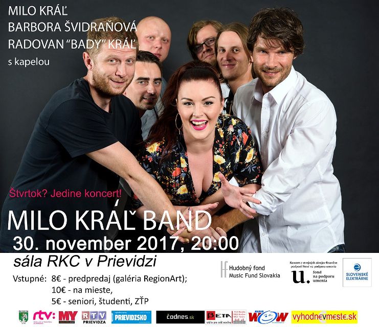 Štvrtok? Jedine koncert! Milo Kráľ Band - plagát