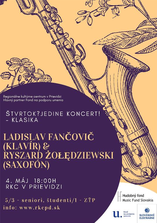 Štvrtok? Jedine koncert! L. Fančovič & R. Zoledziewski - plagát