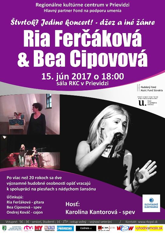 Štvrtok? Jedine koncert! R. Ferčáková & B. Cipovová - plagát