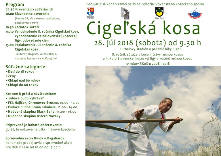 Cigeľská kosa 2018 - plagát