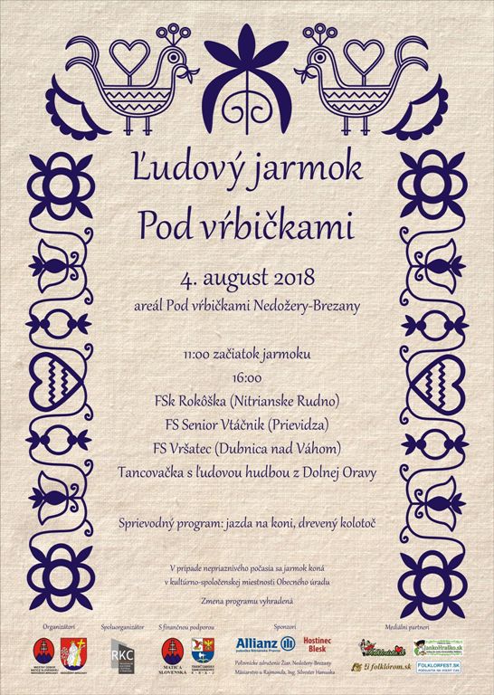 Ľudový jarmok Pod vŕbičkami - plagát