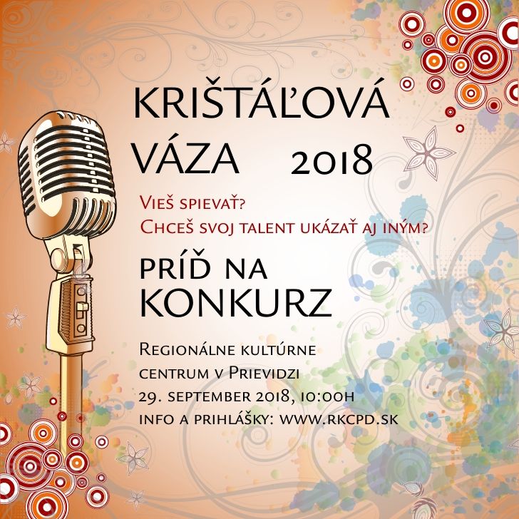 Konkurz Krištáľová váza - plagát