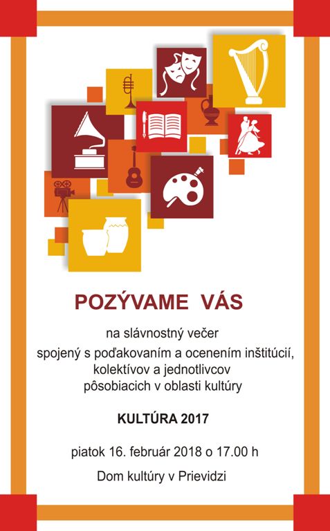 Kultúra 2017 - pozvánka