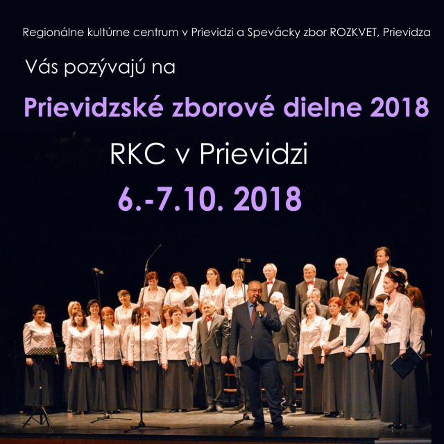 Prievidzské zborové dielne 2018 - plagát