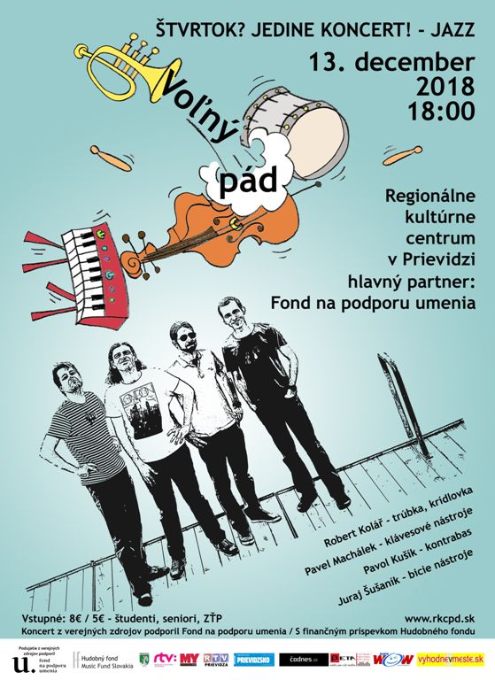 Štvrtok? Jedine koncert! - JAZZ - Voľný pád - plagát