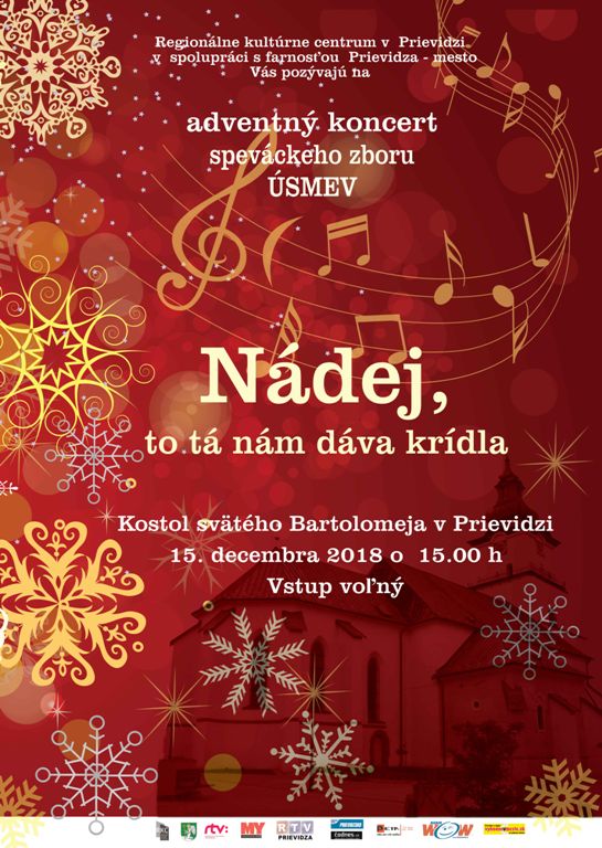 Adventný koncert speváckeho zboru Úsmev - plagát