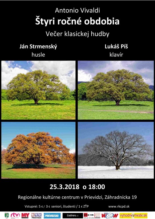 Večer klasickej hudby: A. Vivaldi - Štyri ročné obdobia - plagát