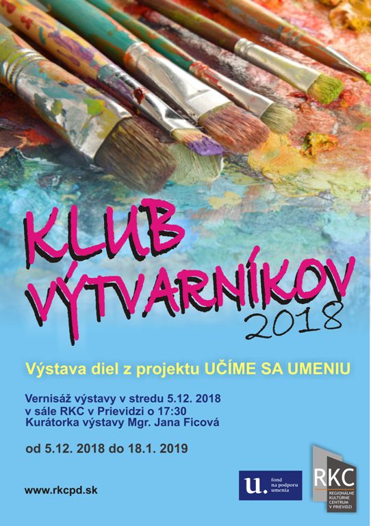 Učíme sa umeniu: výstava diel z projektu - plagát