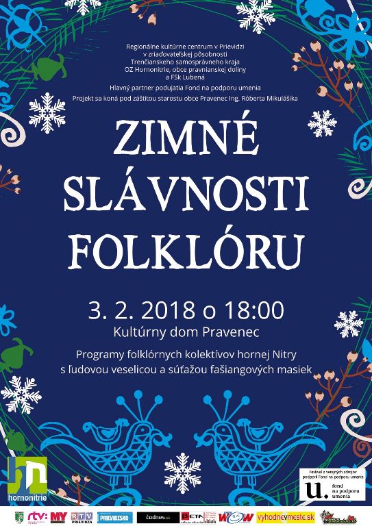 Zimné slávnosti folklóru - plagát