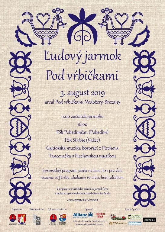 Ľudový jarmok Pod vŕbičkami - plagát