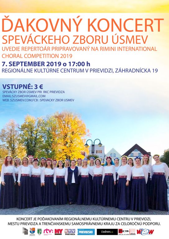 Ďakovný koncert SZ Úsmev - plagát