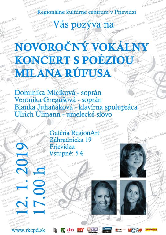 Novoročný vokálny koncert - plagát