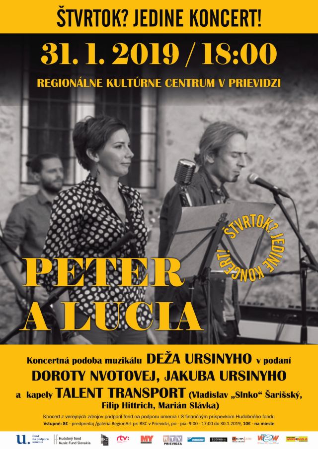 Štvrtok? Jedine koncert! Peter a Lucia - plagát