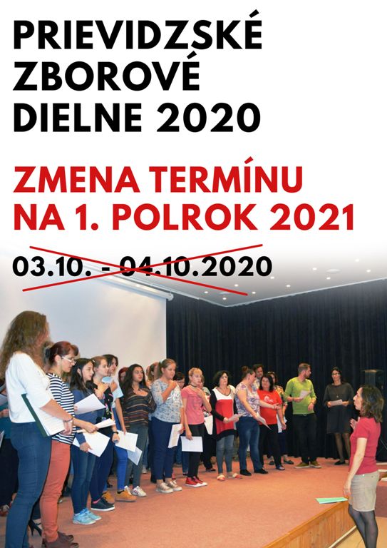 Prievidzské zborové dielne 2020 - zmena termínu