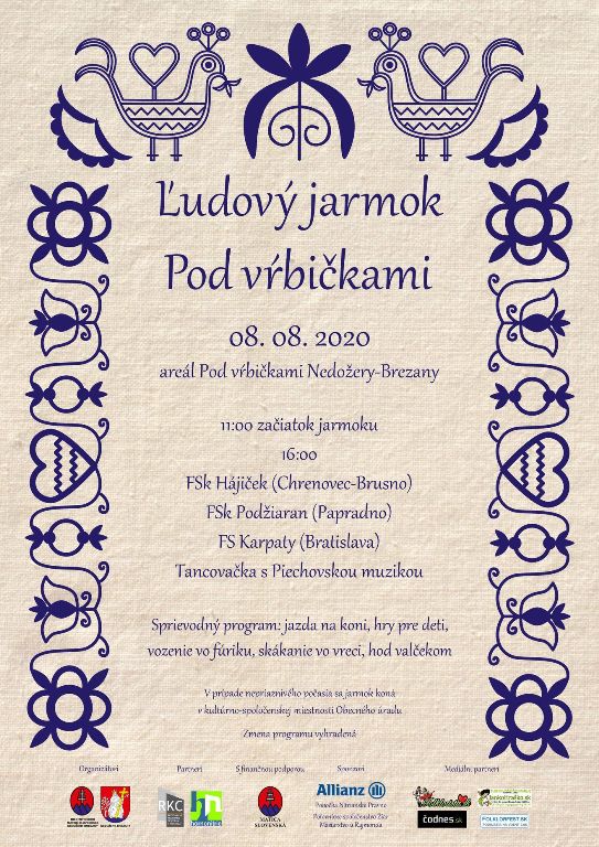 Ľudový jarmok Pod vŕbičkami - plagát
