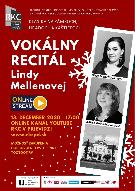 Klasika na zámkoch: Vokálny recitál Lindy Mellenovej - plagát