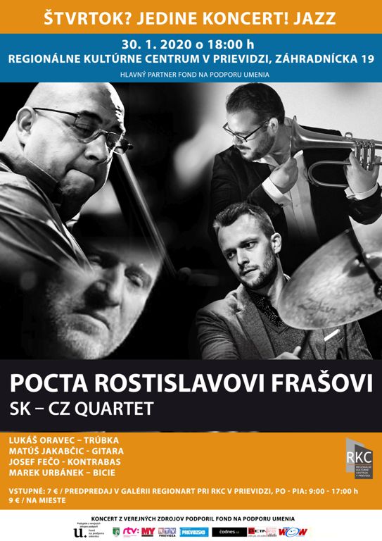 Štvrtok? Jedine koncert! SK - CZ Quartet - plagát