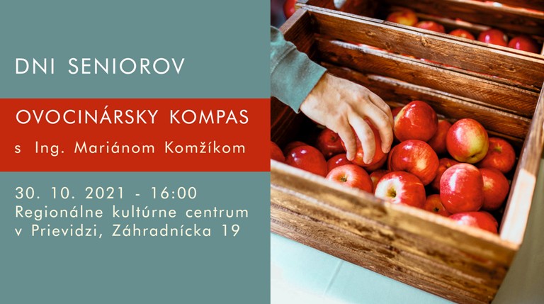 Dni seniorov: Ovocinársky kompas 2021 - plagát