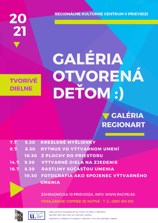 Galéria otvorená deťom - plagát