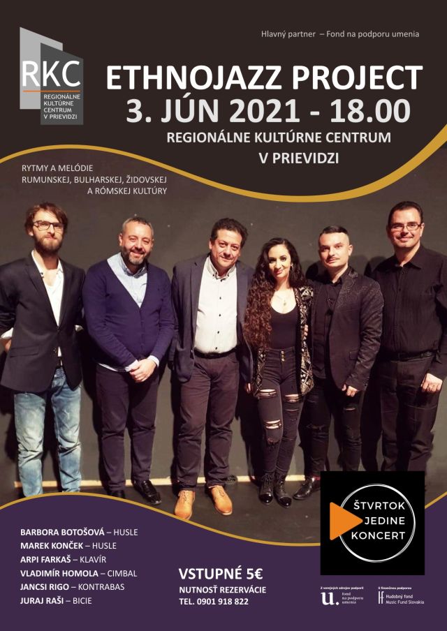 Štvrtok? Jedine koncert! JAZZ - Ethnojazz Project - plagát