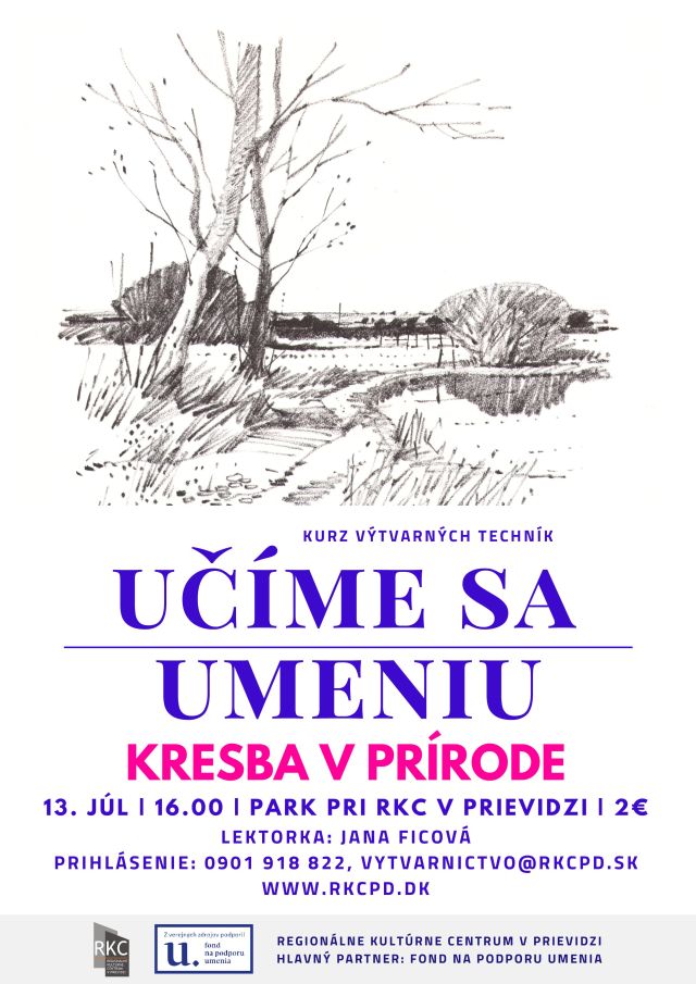 Učíme sa umeniu 2021: Kresba v prírode - plagát