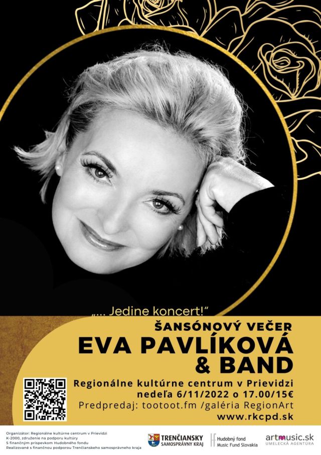 Šansónový večer - Eva Pavlíková & Band - plagát