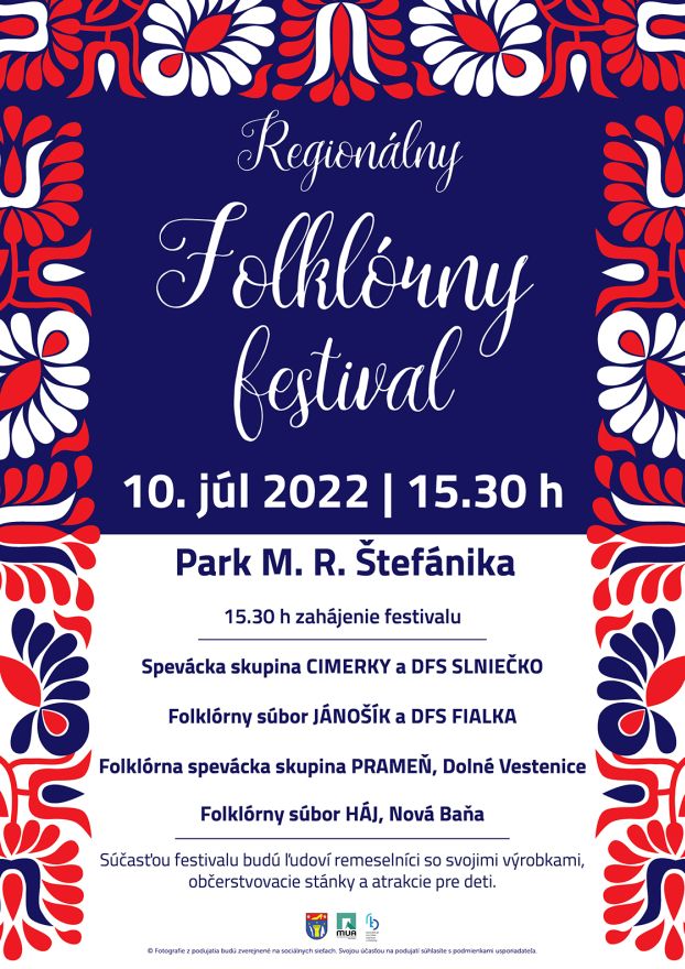 Regionálny folklórny festival v Partizánskom - plagát