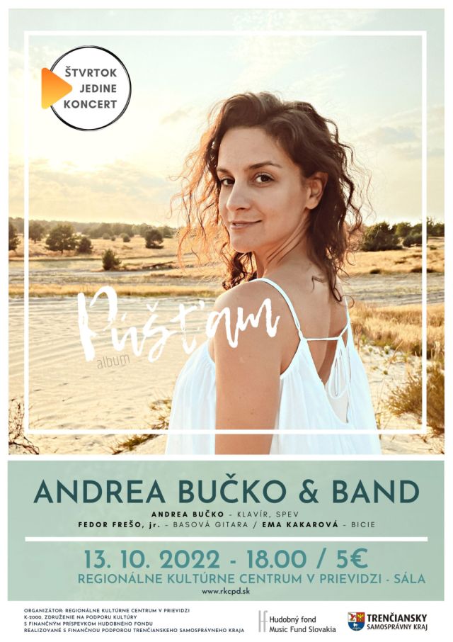 Štvrtok? Jedine koncert! Andrea Bučko & Band - plagát