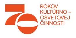 70 rokov kultúrno-osvetovej činnosti - logo