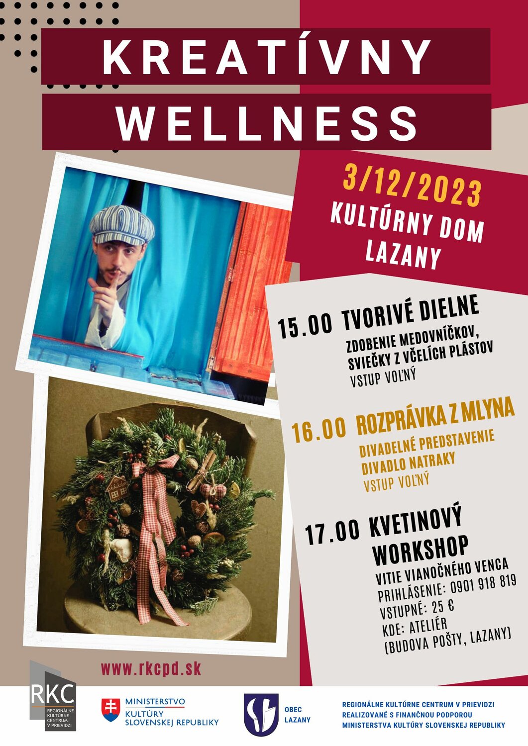 Kreatívny wellness v Lazanoch - plagát