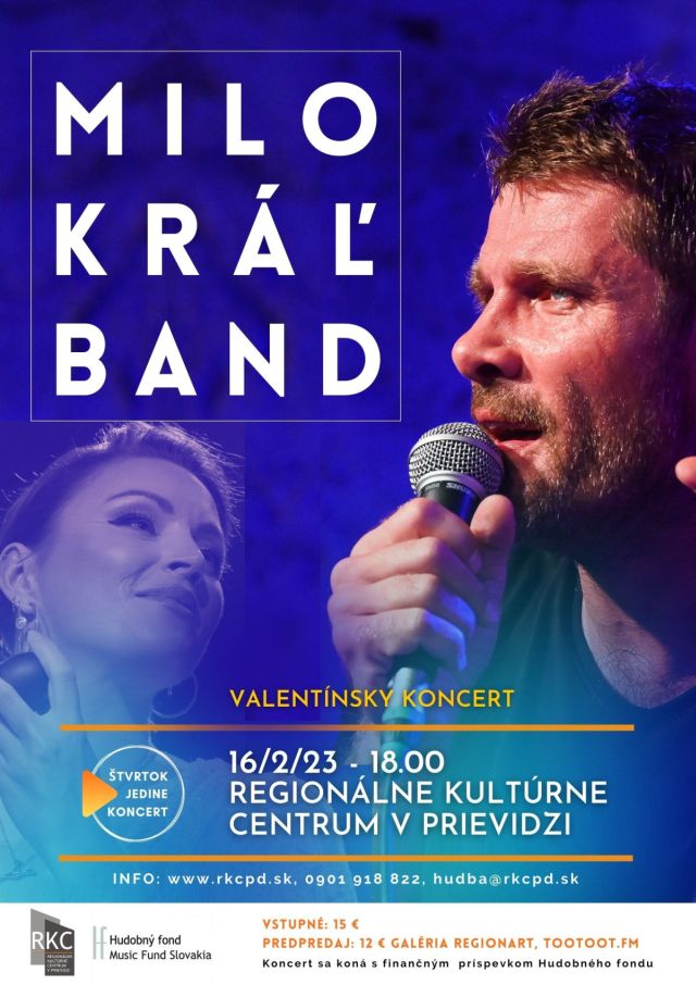 Štvrtok? Jedine koncert! Milo Kráľ Band - plagát