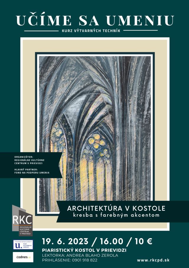 Učíme sa umeniu 2023: Architektúra v kostole - plagát