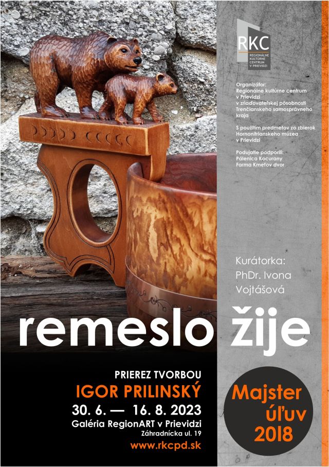 Remeslo žije - prierez tvorbou Igora Prilinského - plagát