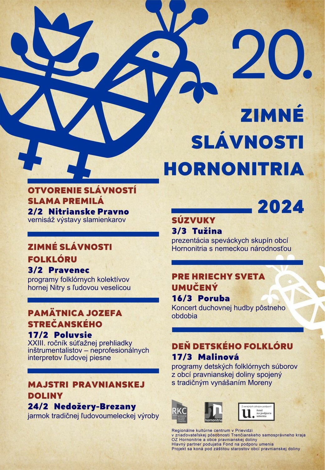 Zimné slávnosti Hornonitria 2024 - plagát