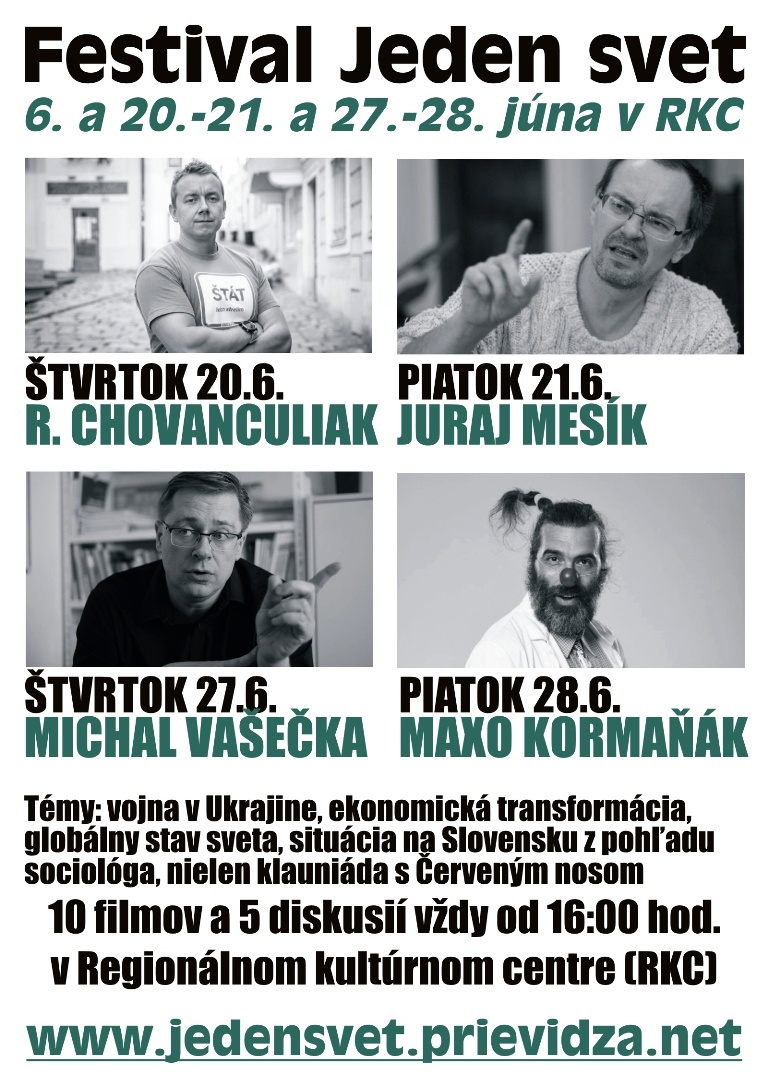 Jeden svet 2024 Prievidza - plagát hostia